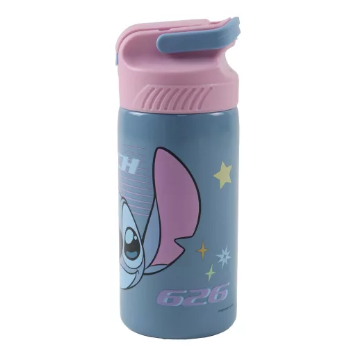 Disney Lilo és Stitch, a csillagkutya Alien 626 alumínium szívószálas kulacs akasztóval 500ml