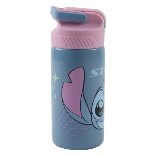 Disney Lilo és Stitch, a csillagkutya Alien 626 alumínium szívószálas kulacs akasztóval 500ml