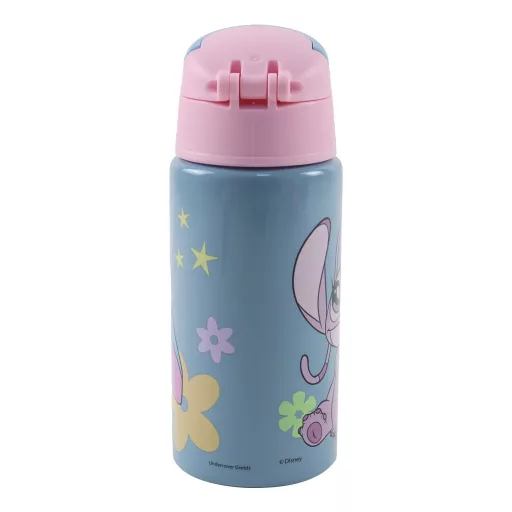 Disney Lilo és Stitch, a csillagkutya Aliens alumínium szívószálas kulacs akasztóval 500ml
