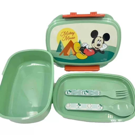 Disney Mickey Nature szendvicsdoboz + evőeszköz szett