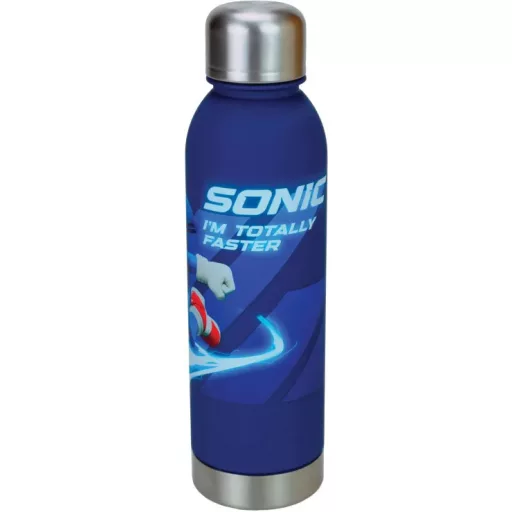 Sonic, a sündisznó Faster műanyag kulacs fém kupakkal 750ml