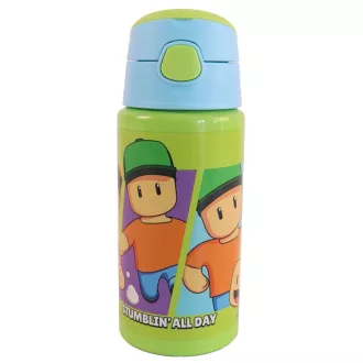 Stumble Guys All Day alumínium szívószálas kulacs akasztóval 500ml