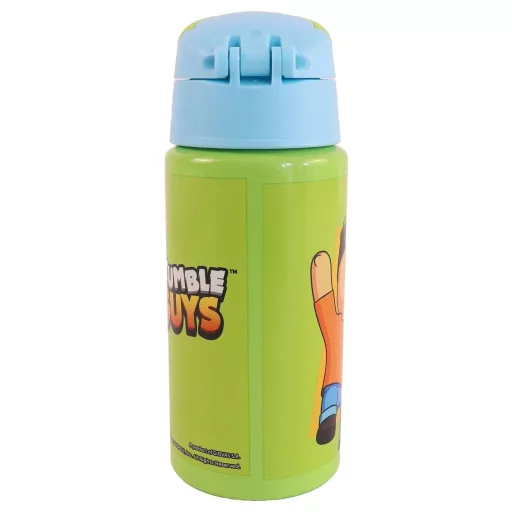 Stumble Guys All Day alumínium szívószálas kulacs akasztóval 500ml