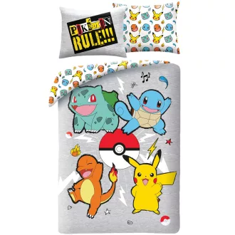 Pokémon Rule! ágyneműhuzat 140×200cm, 70×90cm microfibre