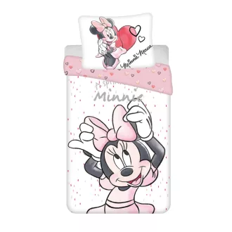 Disney Minnie White ágyneműhuzat 140×200cm, 70×90cm