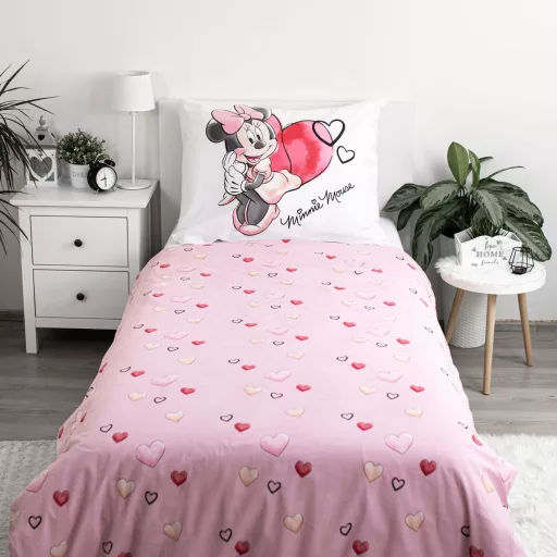 Disney Minnie White ágyneműhuzat 140×200cm, 70×90cm