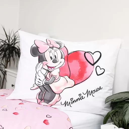 Disney Minnie White ágyneműhuzat 140×200cm, 70×90cm