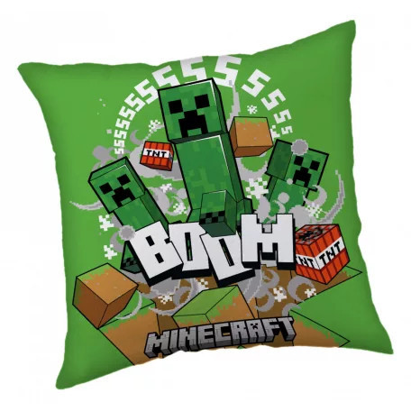 Minecraft Creeper Boom párna, díszpárna
