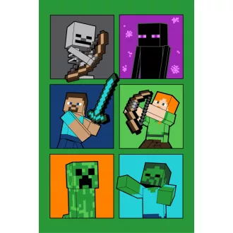 Minecraft Fight Badges polár takaró