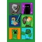 Minecraft Fight Badges polár takaró