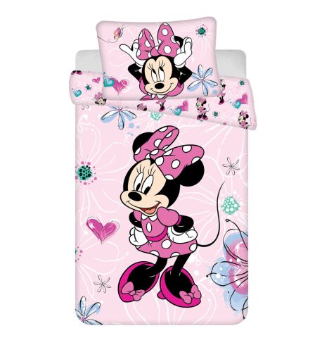 Disney Minnie Flowers gyerek ágyneműhuzat 100×135cm, 40×60cm