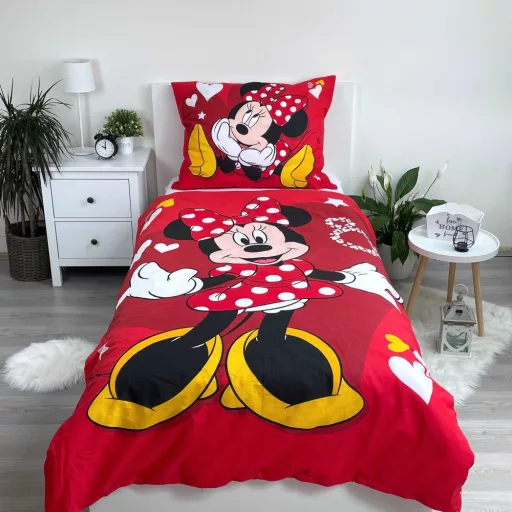 Disney Minnie Love & Stars ágyneműhuzat 140×200cm, 70×90cm