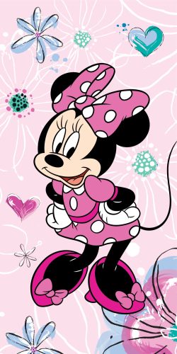 Disney Minnie Pink Bow fürdőlepedő, strand törölköző 70x140 cm