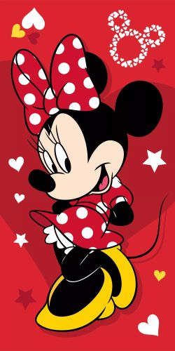 Disney Minnie Pretty in Red fürdőlepedő, strand törölköző (70x140cm)