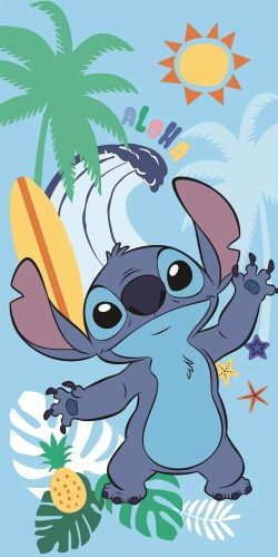 Disney Lilo és Stitch Summer fürdőlepedő, strand törölköző (70x140cm)