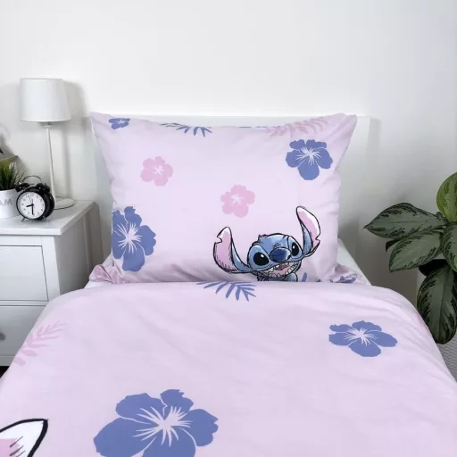 Disney Lilo és Stitch, A csillagkutya Pink ágyneműhuzat (140×200cm, 70×90 cm)