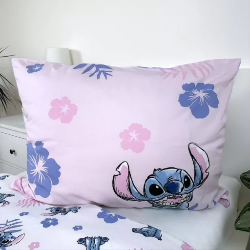 Disney Lilo és Stitch, A csillagkutya Pink ágyneműhuzat (140×200cm, 70×90 cm)