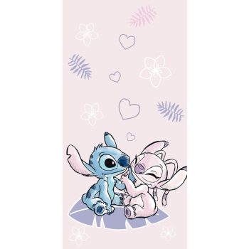 Disney Lilo és Stitch, A csillagkutya Pink fürdőlepedő, strandtörölköző (70x140cm)