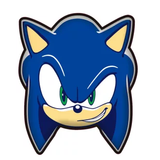 Sonic, a sündisznó Smirk formapárna, díszpárna 29x35cm