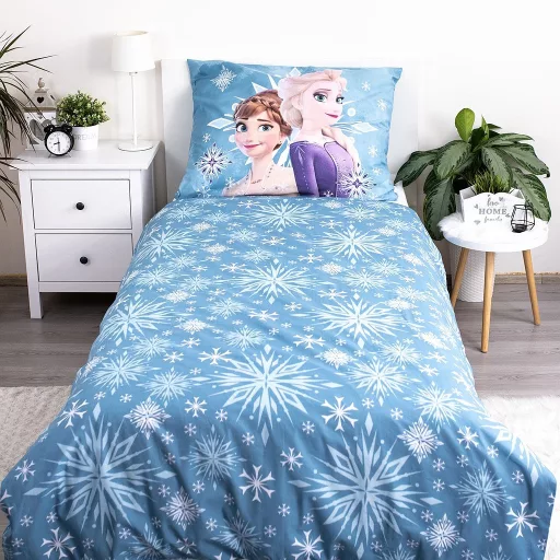 Disney Jégvarázs White Snowflake gyerek ágyneműhuzat 100×135cm, 40×60cm