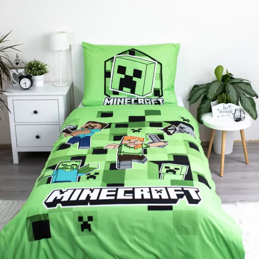 Minecraft Out of the Box ágyneműhuzat 140×200cm, 70×90cm microfibre