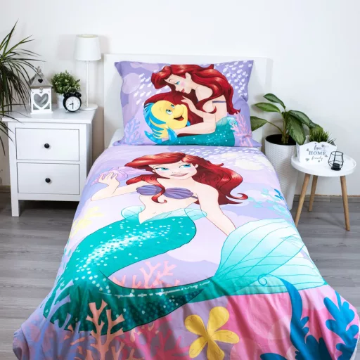 Disney Hercegnők Ariel Pink ágyneműhuzat 140×200cm, 70×90cm