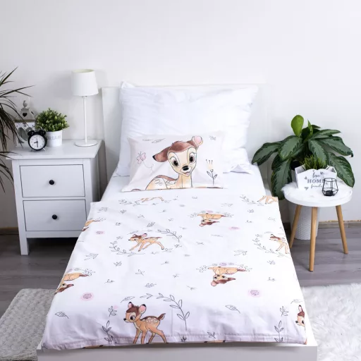 Disney Bambi Beige gyerek ágyneműhuzat 100×135cm, 40×60cm