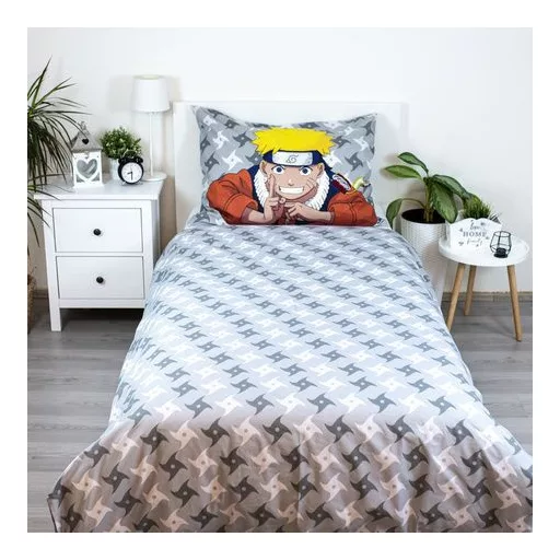 Naruto Grey ágyneműhuzat 140×200cm, 70×90cm