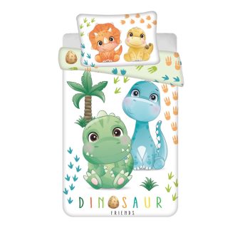 Dinoszaurusz Friends gyerek ágyneműhuzat 100×135cm, 40×60cm
