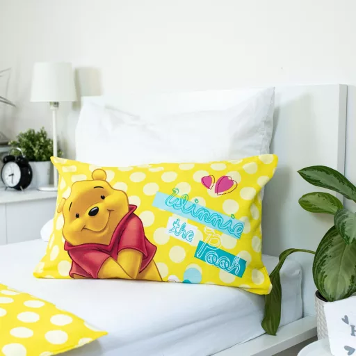Disney Micimackó Smile gyerek, ovis ágyneműhuzat 100×135 cm, 40×60 cm