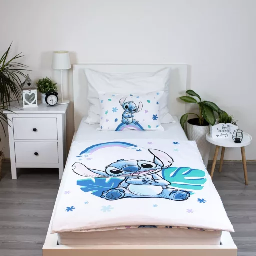 Disney Lilo és Stitch, A csillagkutya Rainbow gyerek, ovis ágyneműhuzat 100×135cm, 40×60cm