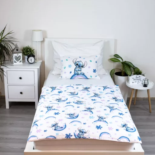 Disney Lilo és Stitch, A csillagkutya Rainbow gyerek, ovis ágyneműhuzat 100×135cm, 40×60cm