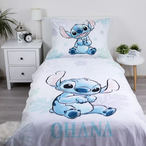 Disney Lilo és Stitch, A csillagkutya Ohana White ágyneműhuzat 140×200cm, 70×90cm