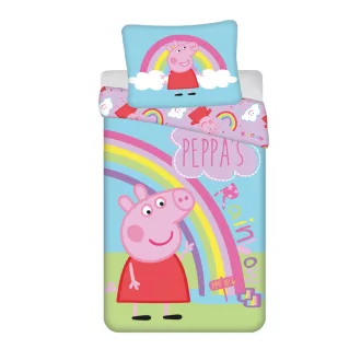 Peppa malac Jump In ágyneműhuzat 140×200cm, 70×90cm