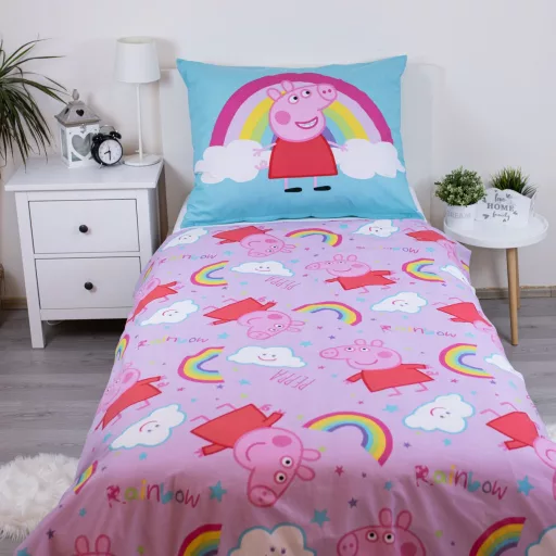 Peppa malac Jump In ágyneműhuzat 140×200cm, 70×90cm