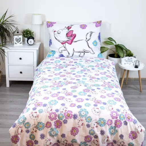 Disney Marie Floral ágyneműhuzat 140×200cm, 70×90cm
