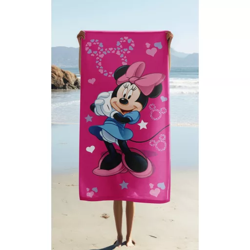 Disney Minnie Pink Star fürdőlepedő, strandtörölköző 70x140cm