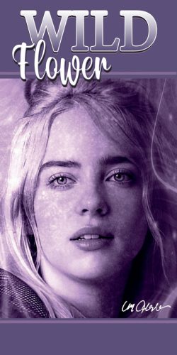 Billie Eilish Wild Flower fürdőlepedő, strandtörölköző 70x140cm