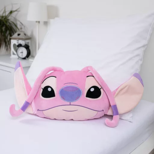 Disney Lilo és Stitch, A csillagkutya Angel Pink 3D formapárna, díszpárna 35cm