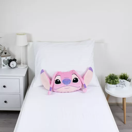 Disney Lilo és Stitch, A csillagkutya Angel Pink 3D formapárna, díszpárna 35cm