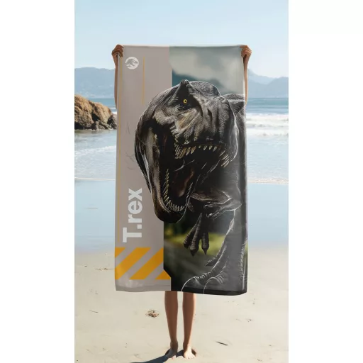 Jurassic World T-Rex fürdőlepedő, strandtörölköző 70x140cm