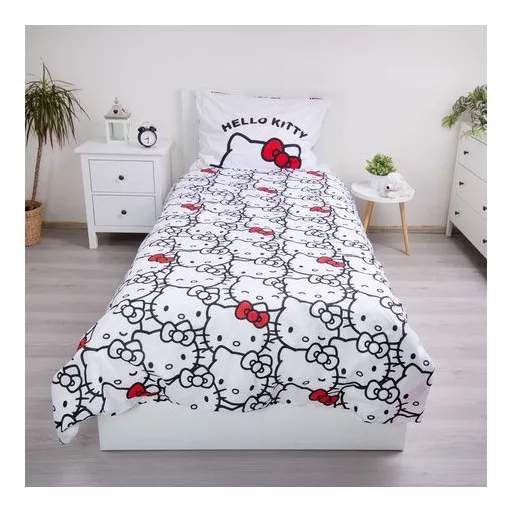 Hello Kitty White ágyneműhuzat 140×200cm, 70×90cm