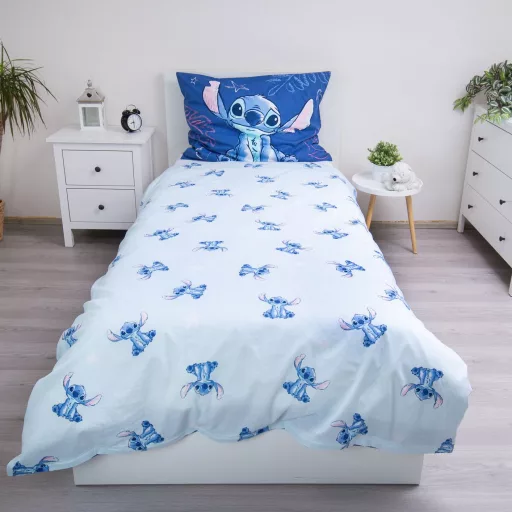 Disney Lilo és Stitch, A csillagkutya Aloha Blue ágyneműhuzat 140×200cm, 70×90cm