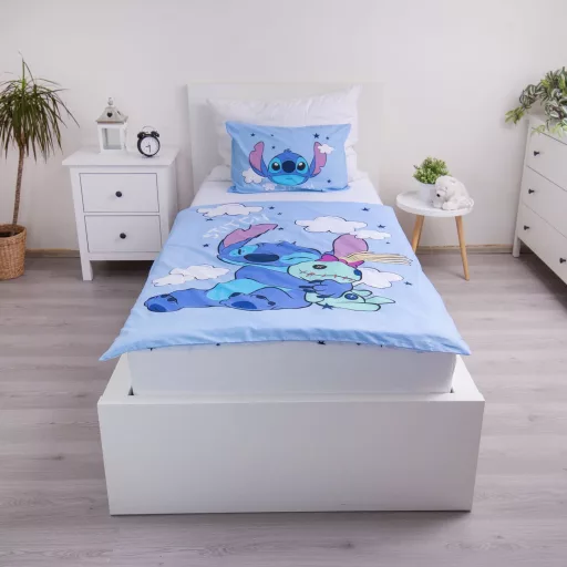 Disney Lilo és Stitch, A csillagkutya Clouds gyerek, ovis ágyneműhuzat 100×135cm, 40×60cm