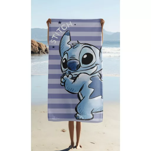 Disney Lilo és Stitch, A csillagkutya Stripes fürdőlepedő, strandtörölköző 70x140cm (Fast Dry)