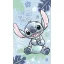 Disney Lilo és Stitch, a csillagkutya Ohana Blue kéztörlő, arctörlő, törölköző 30x50 cm