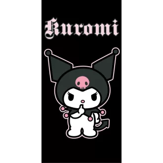 Hello Kitty Kuromi Black fürdőlepedő, strandtörölköző 70x140 cm