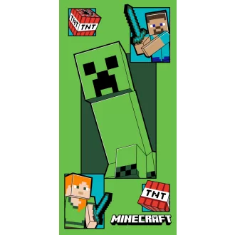 Minecraft Creeper Coming fürdőlepedő, strandtörölköző 70x140 cm