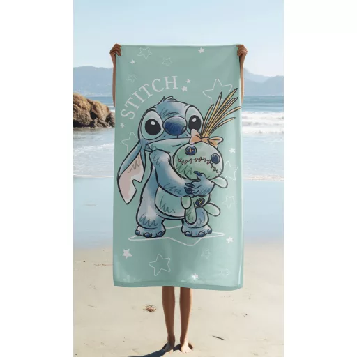 Disney Lilo és Stitch, A csillagkutya Buddies fürdőlepedő, strandtörölköző 70x140cm