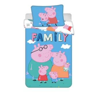 Peppa malac Big Pig Family gyerek, ovis ágyneműhuzat 100×135cm, 40×60cm